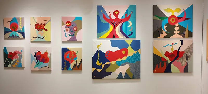 sougeiga ���|�� ����������, Cloth inlay Art, �z�ۛ�, Kousai Watanabe, �n粌��ʁi�킽�Ȃׂ��������j
